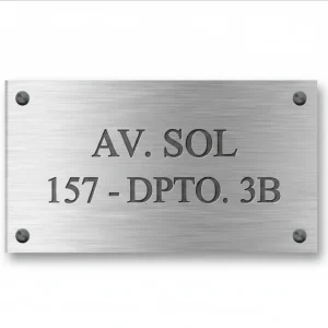 grabado láser en placas metalizadas