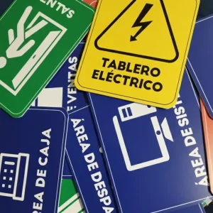 señalética de seguridad en lata galvanizada